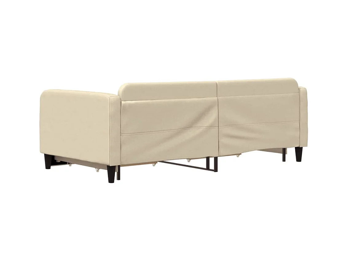Cama nido - 100x200 cm con cajones tela color crema ES86770