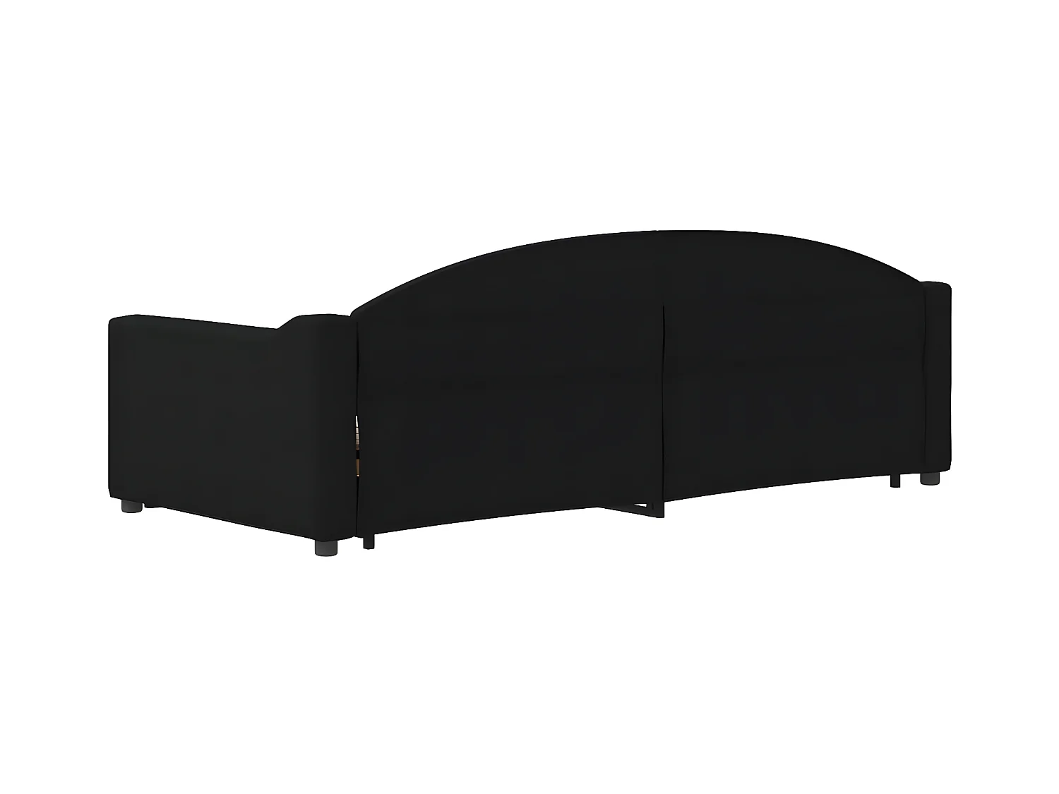 Cama nido - 90x200 cm con cajones tela negro ES78038