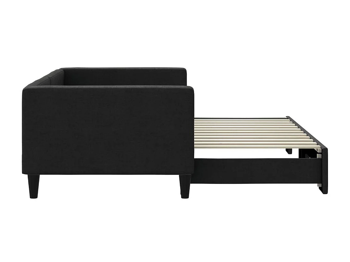 Cama nido - 90x200 cm tela negro ES46259