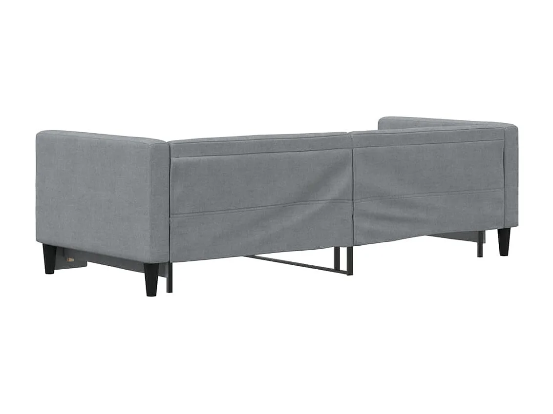 Sofá-cama 80x200 cm com gavetão tecido cinzento-claro PT877506