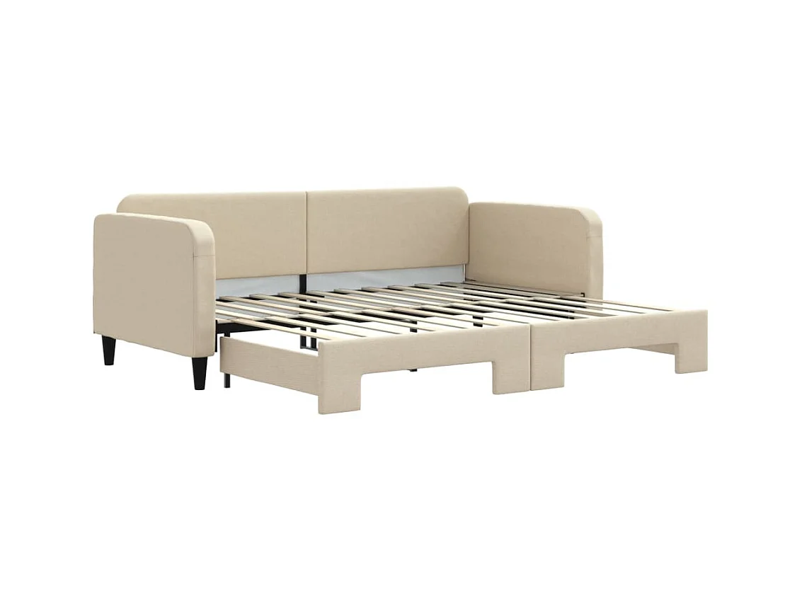 Cama nido tela crema 90x200 cm ES912794