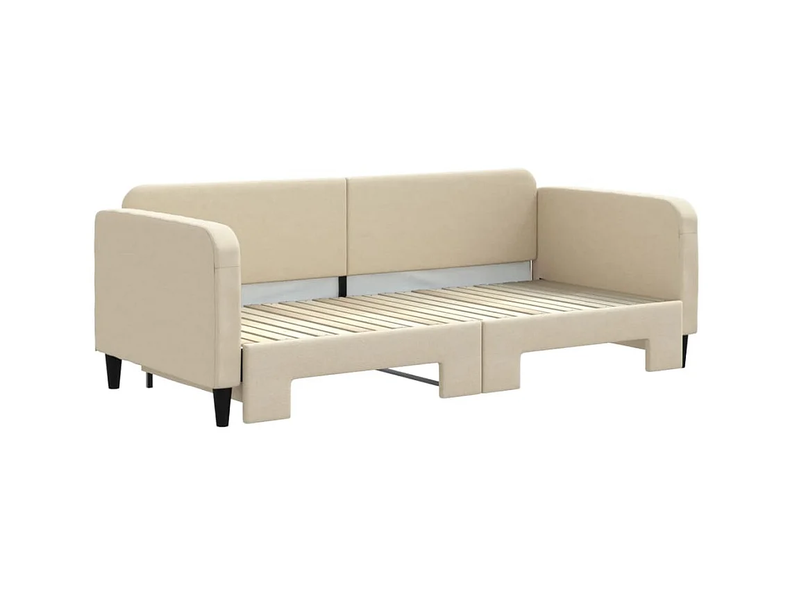 Cama nido tela crema 90x200 cm ES912794