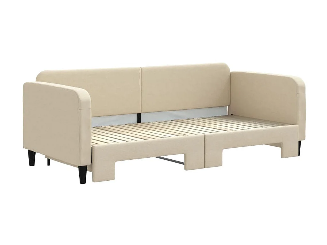 Cama nido tela crema 90x200 cm ES912794