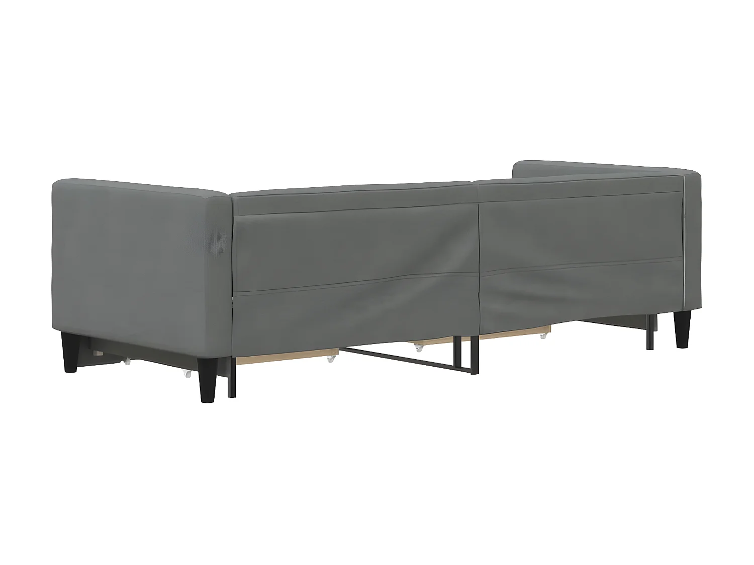 Tagesbett Ausziehbar,Ausziehbett mit Schubladen Dunkelgrau 80x200 cm Stoff -gkd44119