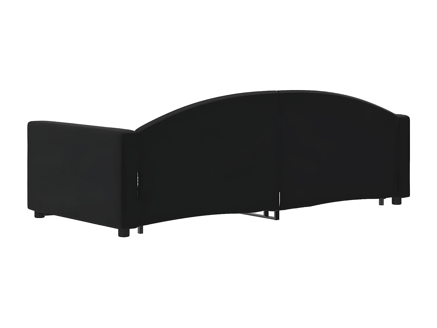 Lit gigogne noir 90x190 cm velours WVGQ7001