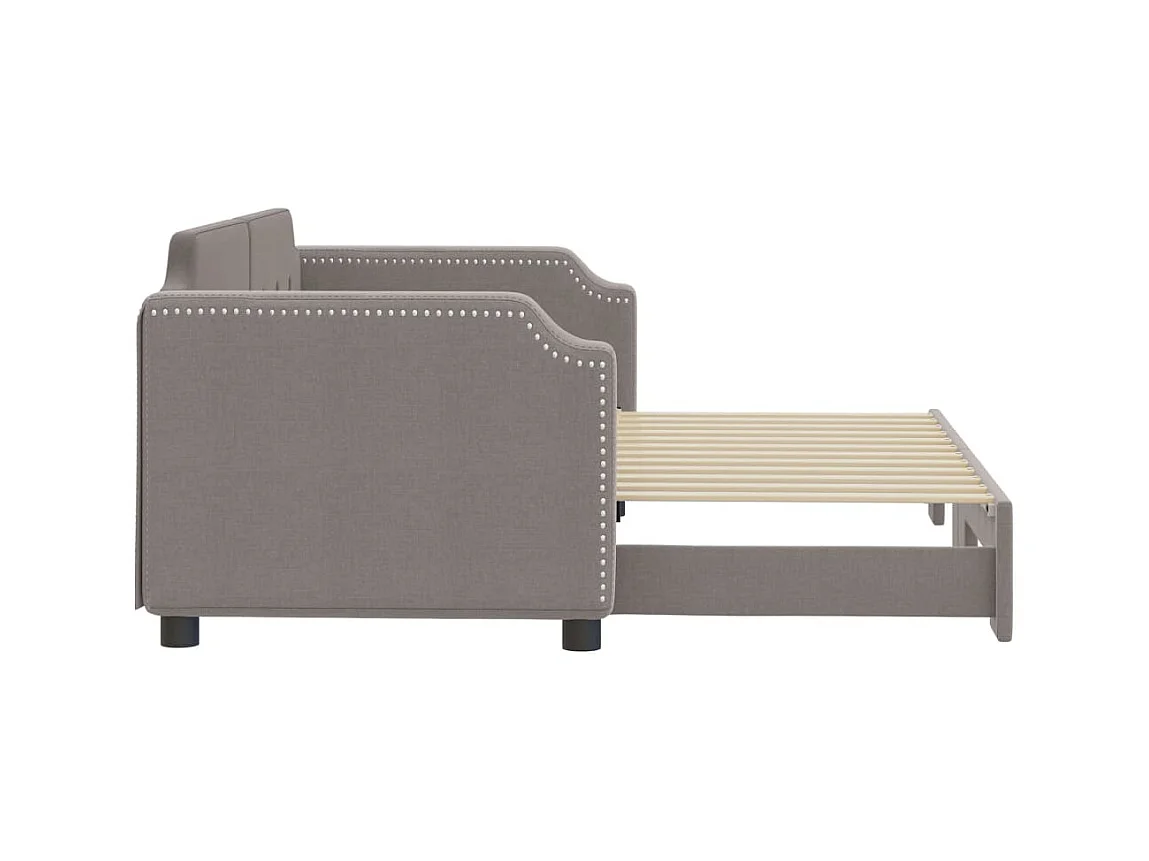 Cama nido tela gris taupe 80x200 cm ES302737