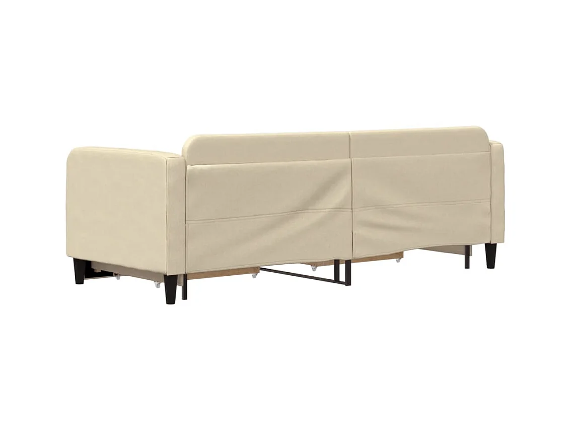 Cama nido - 80x200 cm con cajones tela color crema ES49880