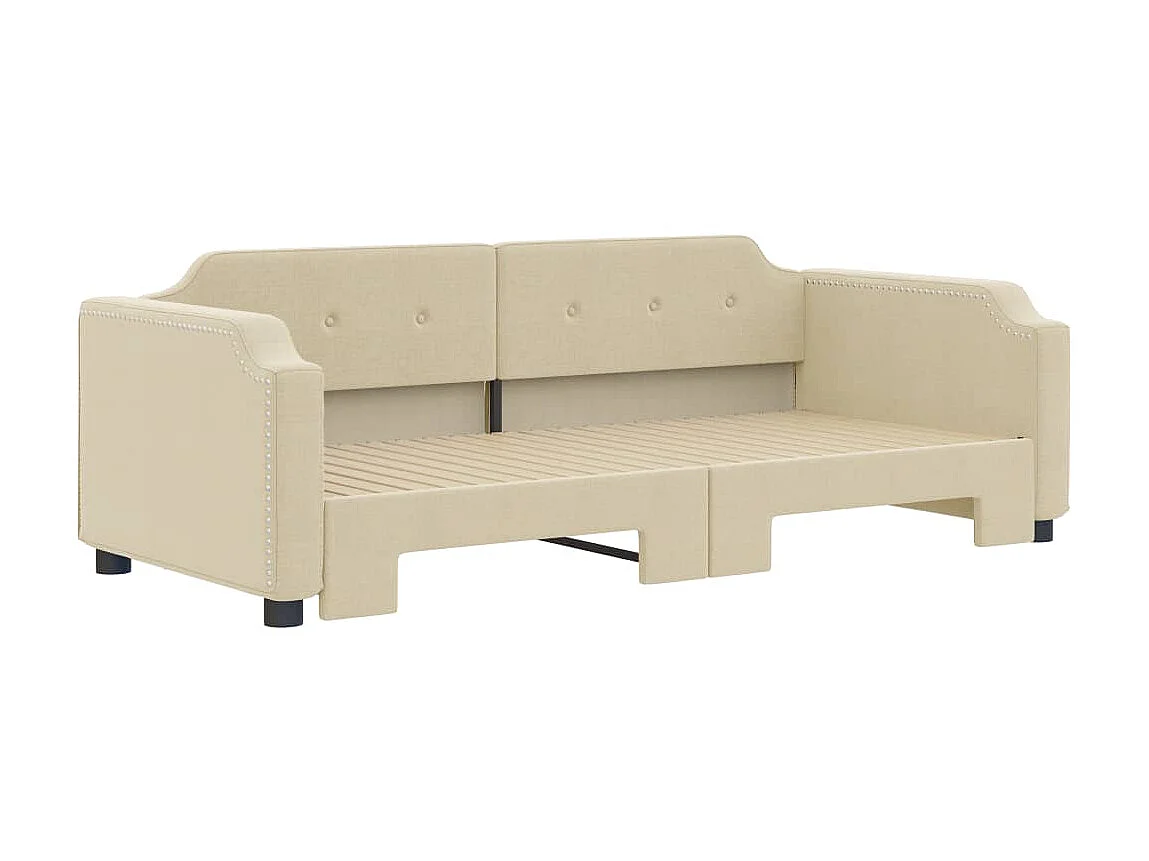 Cama nido tela crema 80x200 cm ES621475