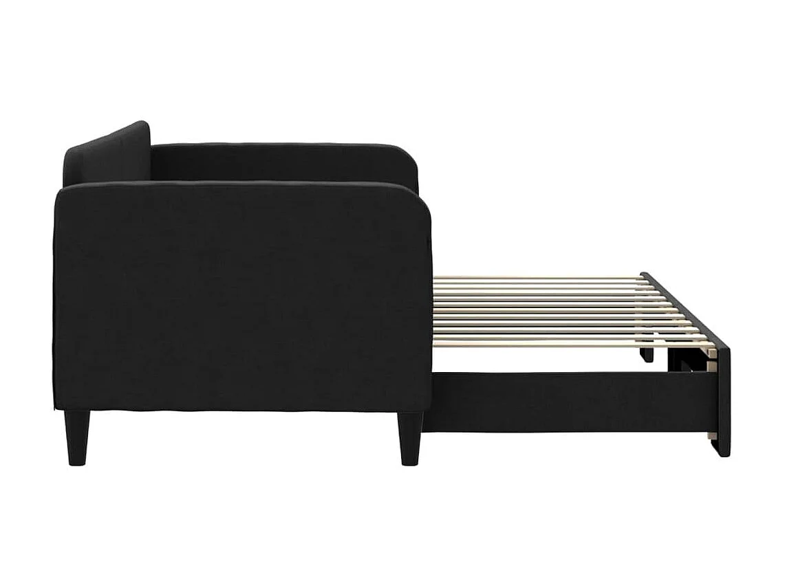 Cama nido tela negro 80x200 cm ES825330