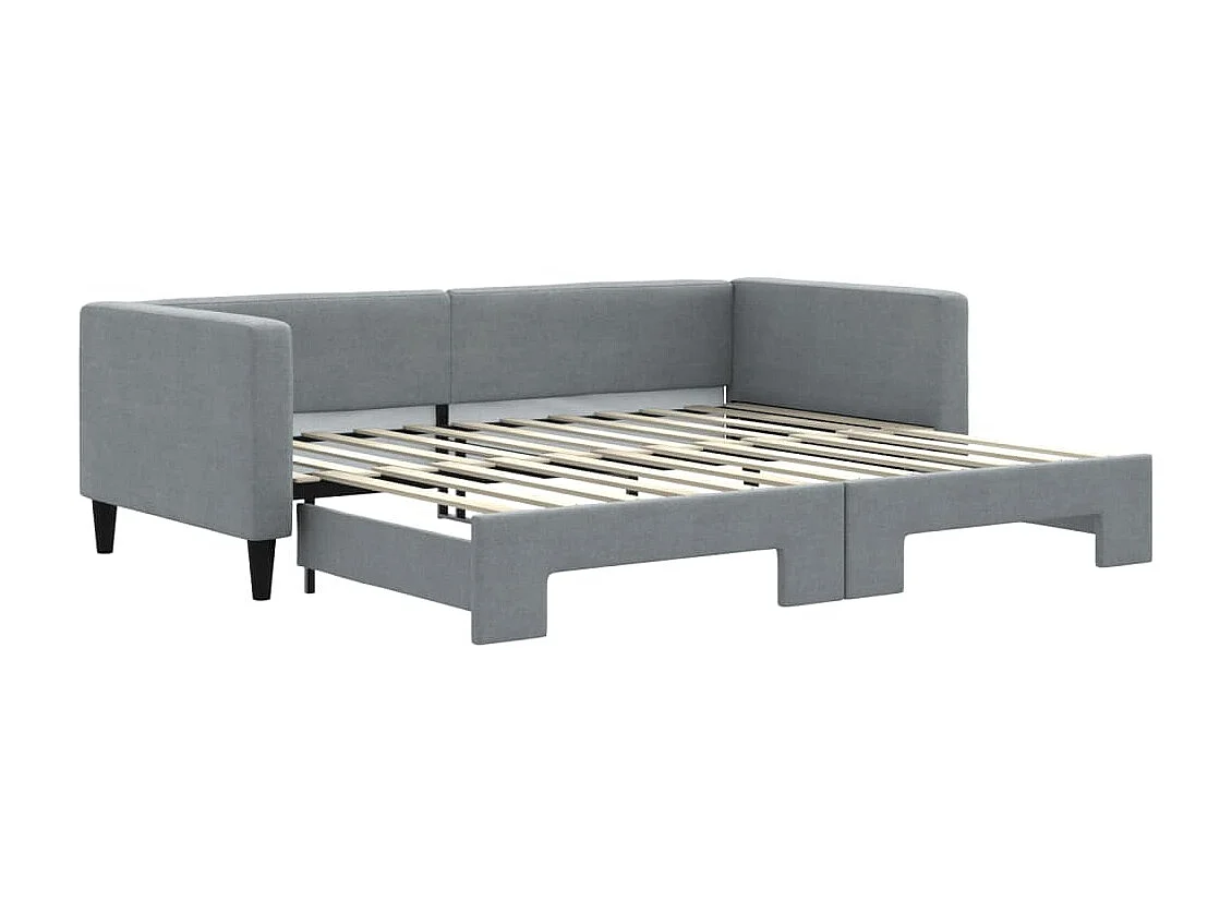 Cama nido - 90x200 cm tela gris claro ES24899