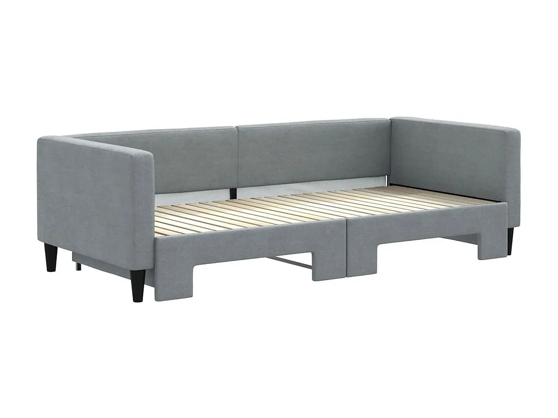 Cama nido - 90x200 cm tela gris claro ES24899
