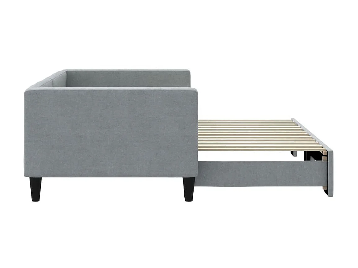 Cama nido - 90x200 cm tela gris claro ES24899