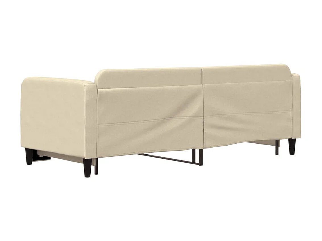 Lit gigogne crème 80x200 cm tissu WVGQ6537