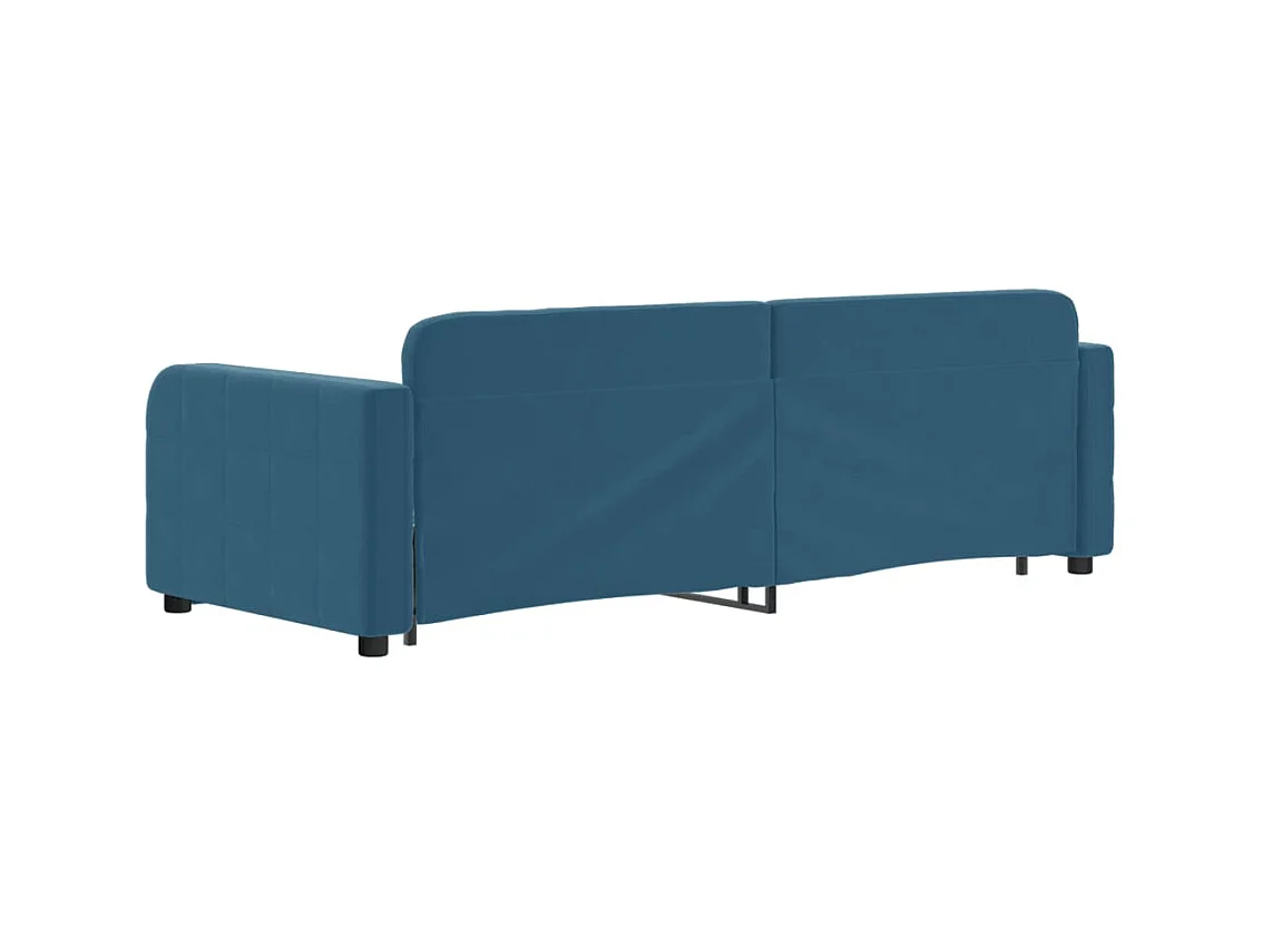 Cama nido - 80x200 cm terciopelo azul ES51157