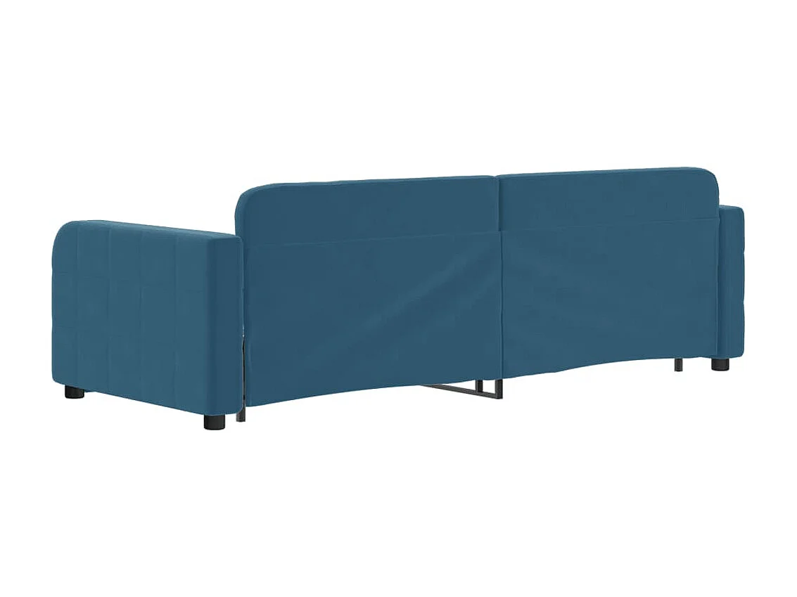 Sofá-cama 80x200 cm com gavetão veludo azul PT771502