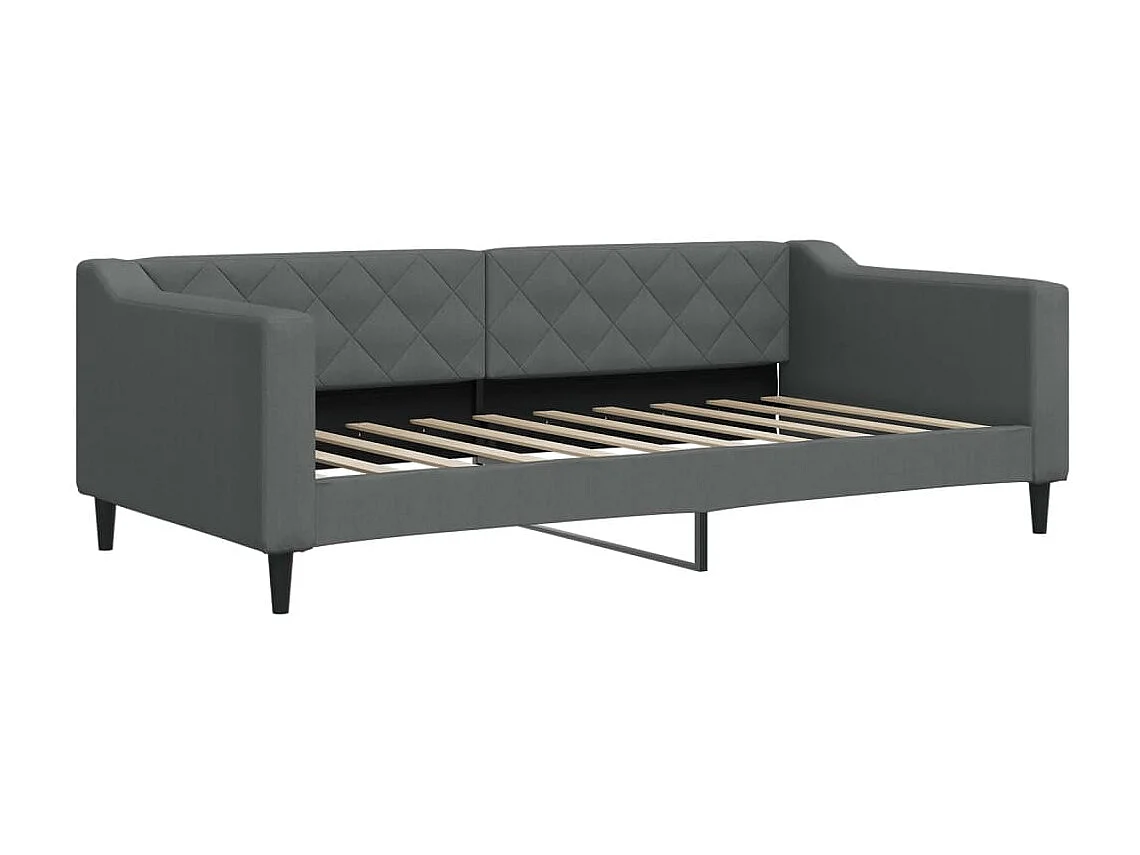 Cama nido - 90x190 cm con cajones tela gris oscuro ES24227