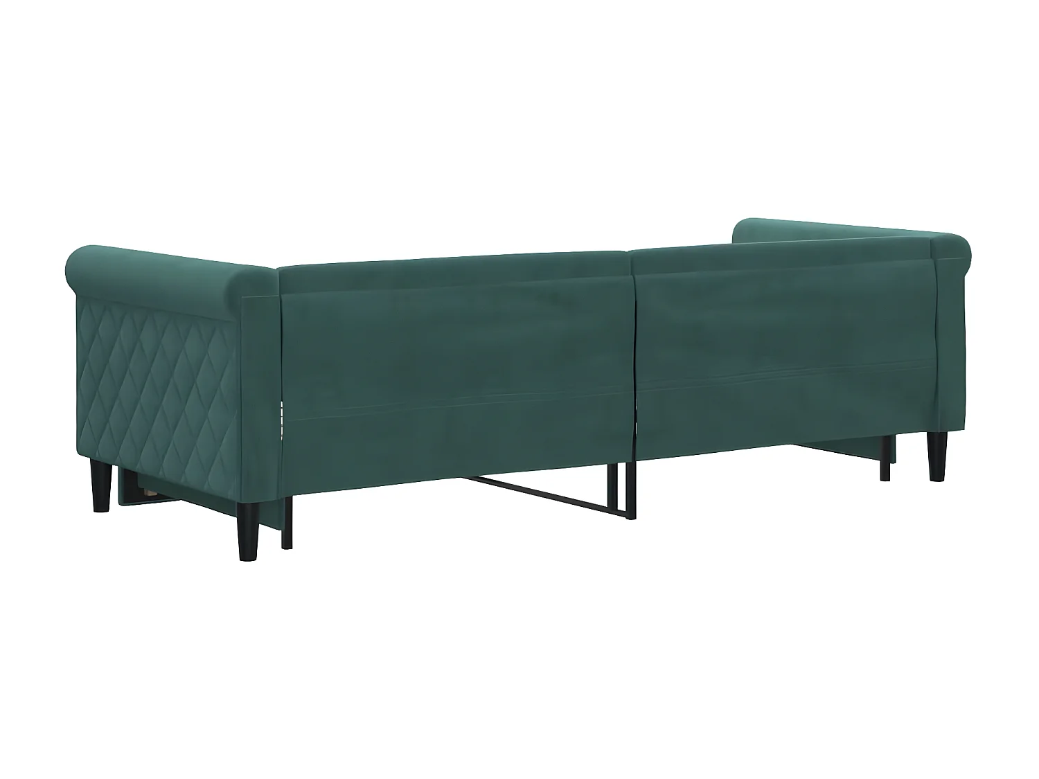 Lit gigogne vert foncé 80x200 cm velours WVGQ6382