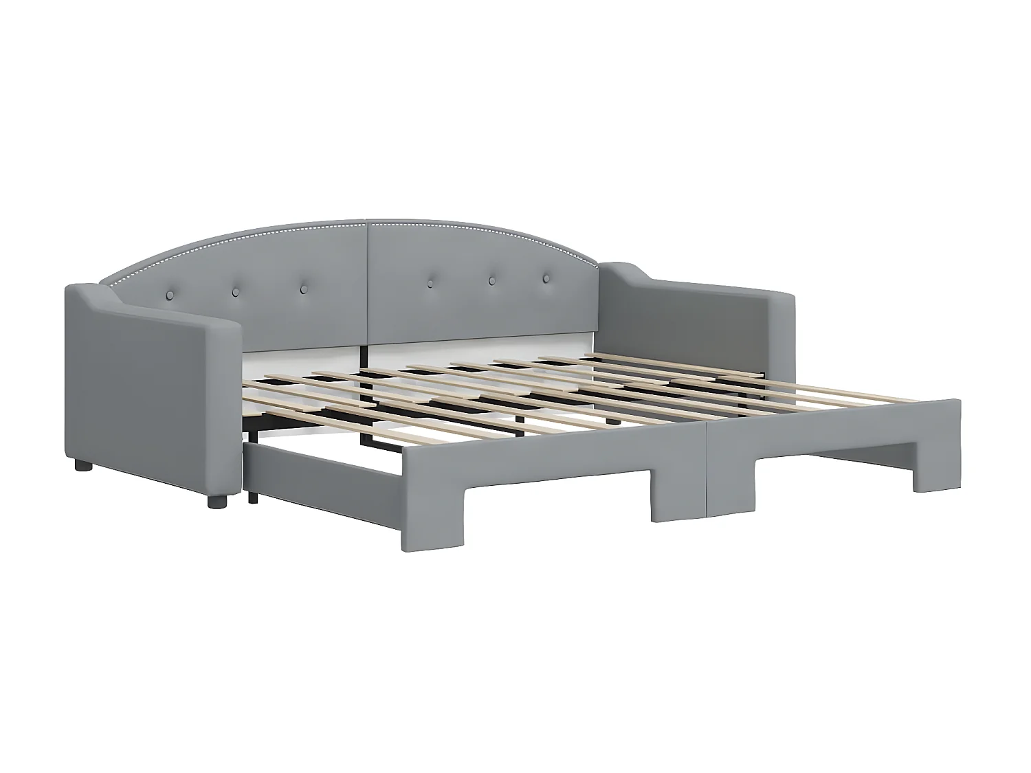 Cama nido - 90x190 cm tela gris claro ES46491