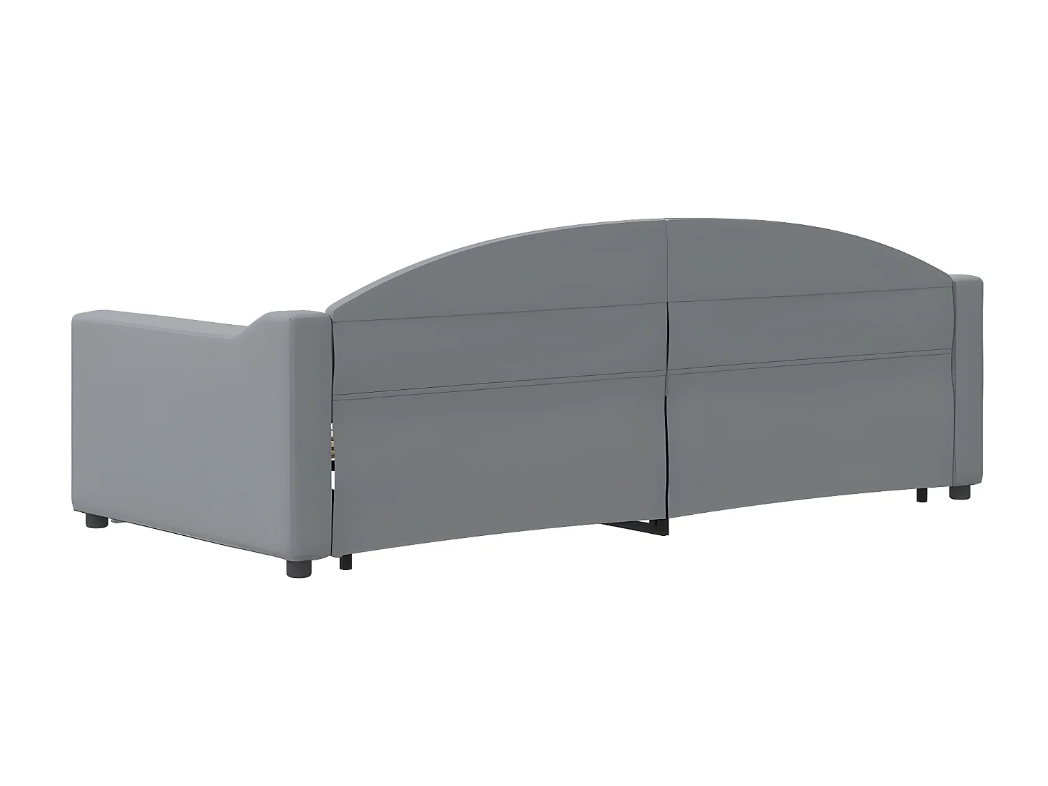 Tagesbett Ausziehbar,Ausziehbett Hellgrau 90x190 cm Stoff -gkd41182