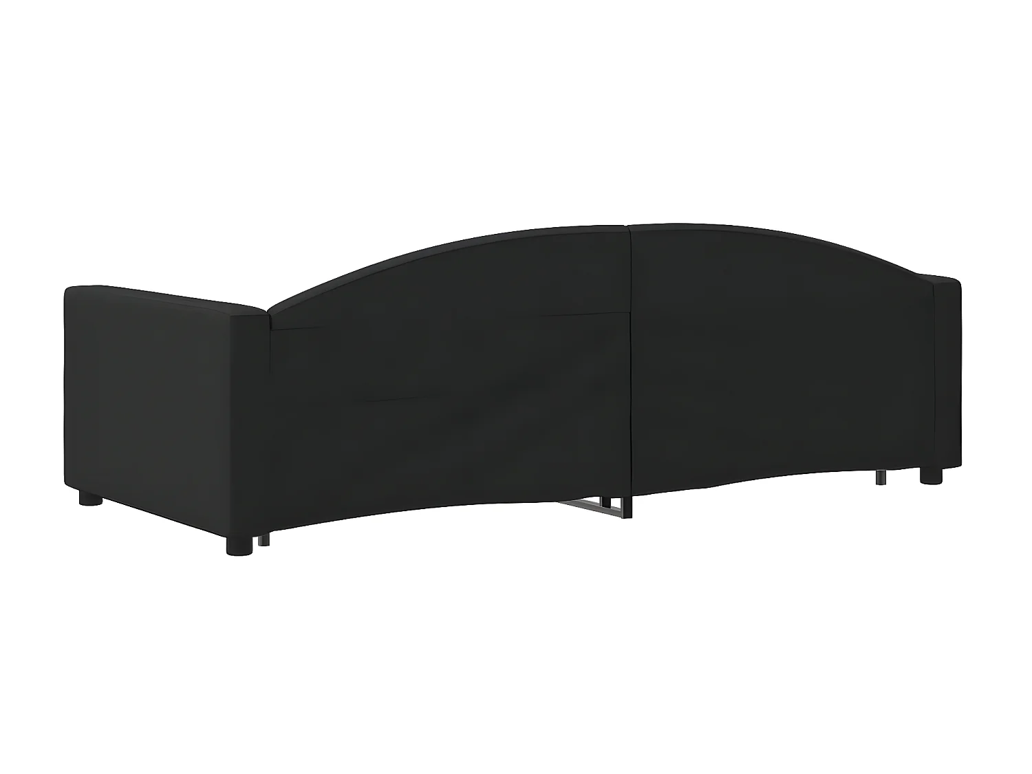 Cama dupla com gavetão 90x200 cm tecido preto PT621778