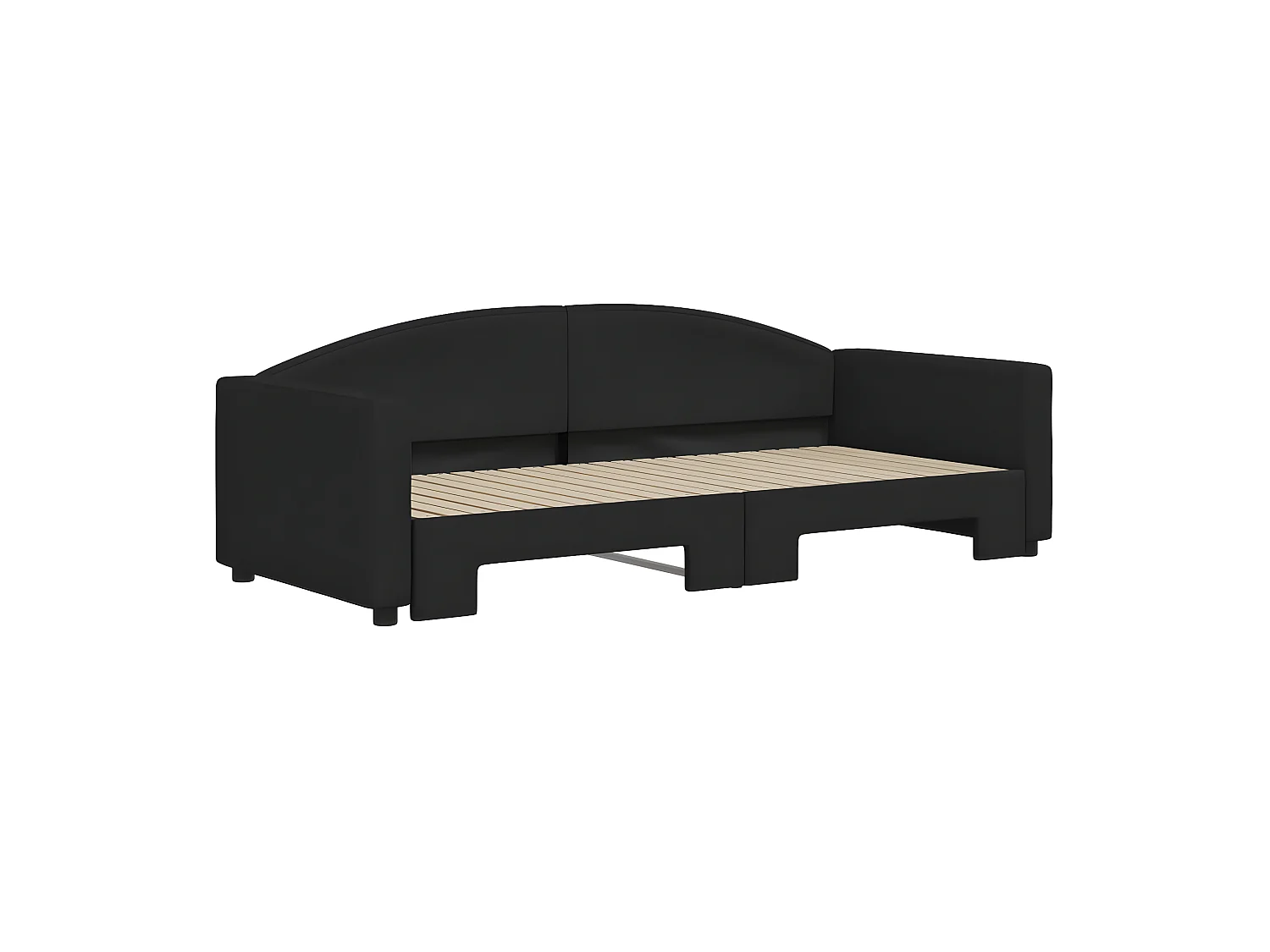 Cama nido - 90x200 cm tela negro ES53811