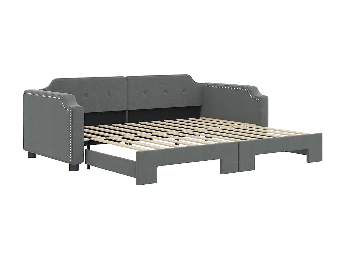 Cama nido tela gris oscuro 90x200 cm ES677596