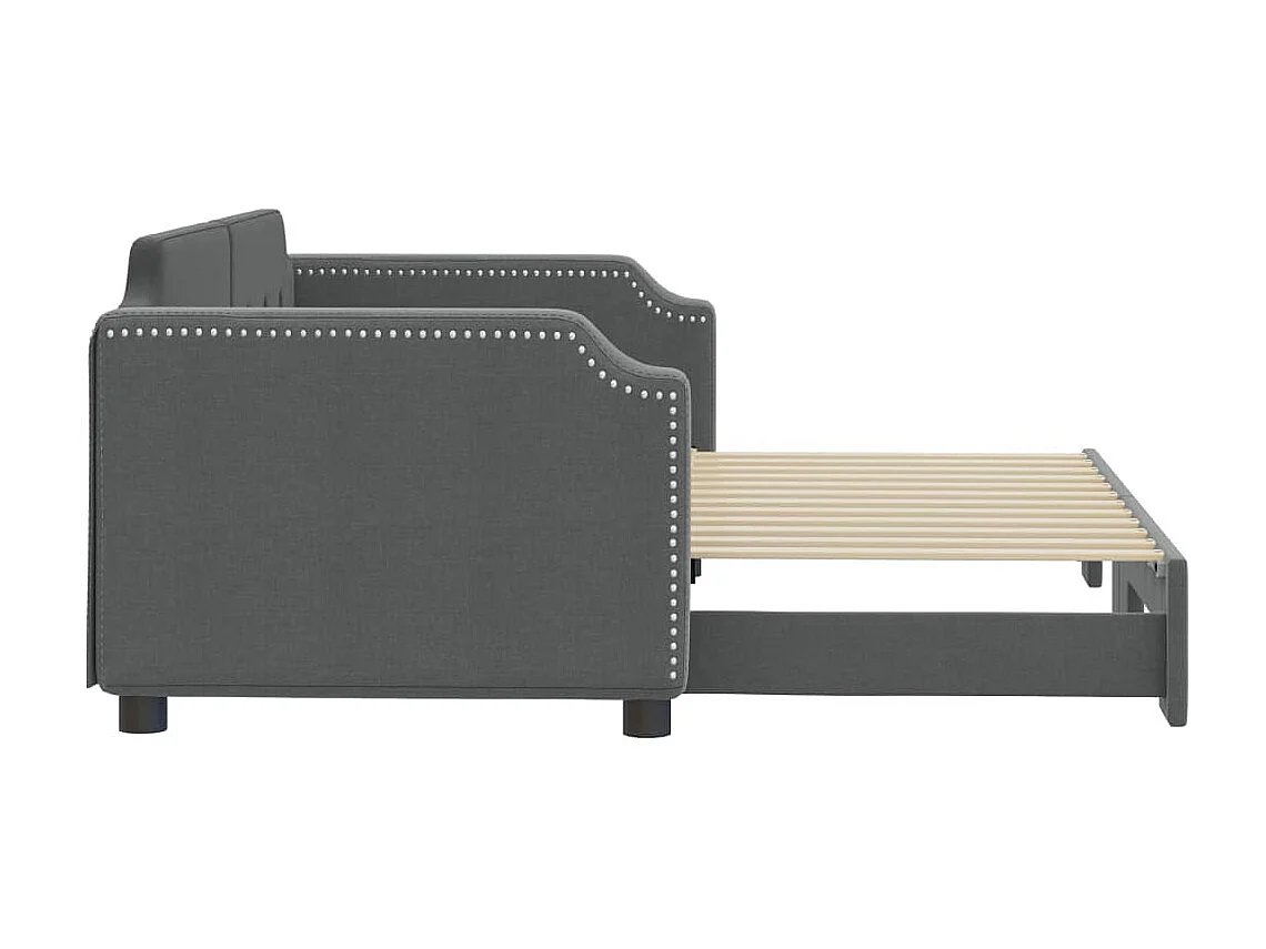 Cama nido tela gris oscuro 90x200 cm ES677596