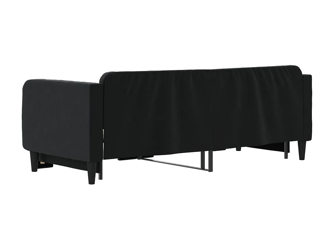 Lit gigogne noir 90x200 cm velours WVGQ5755