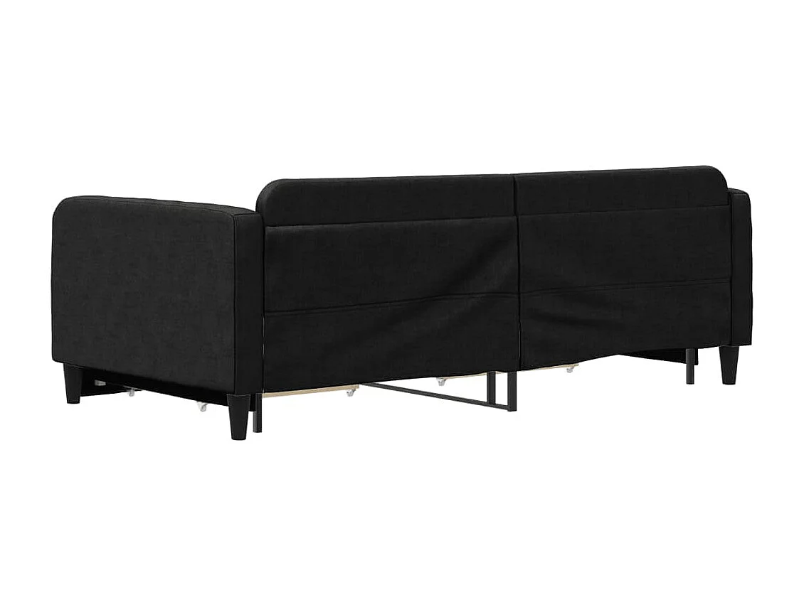 Cama nido con cajones tela negro 100x200 cm ES311946