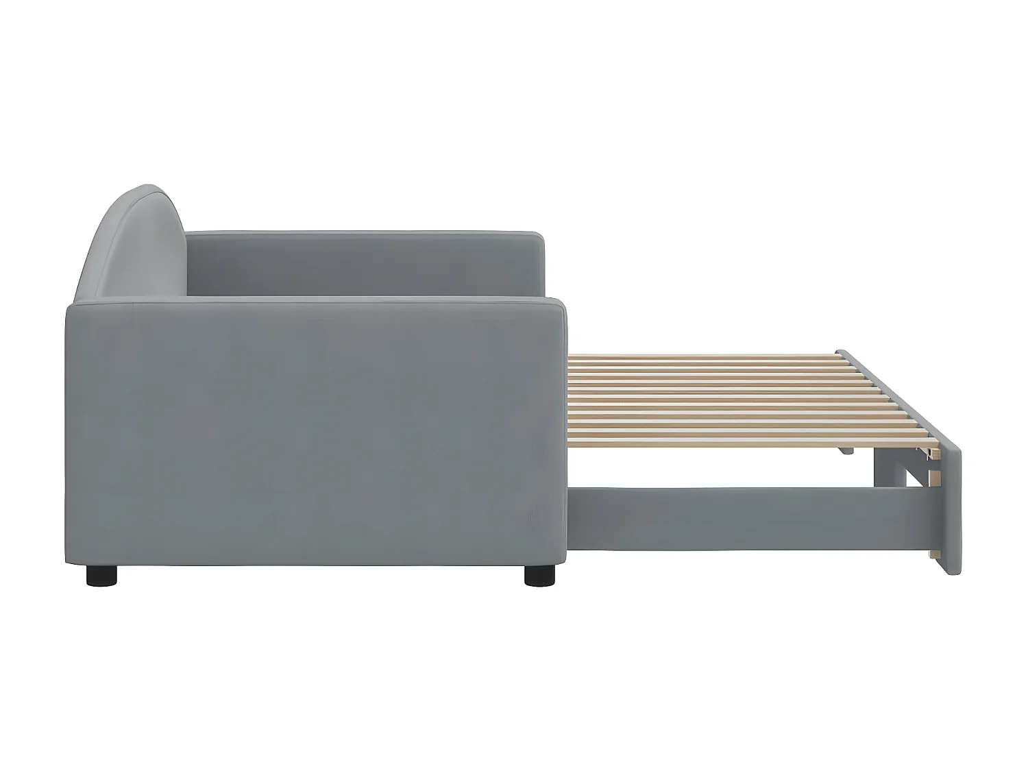 Cama nido - 90x200 cm tela gris claro ES60951