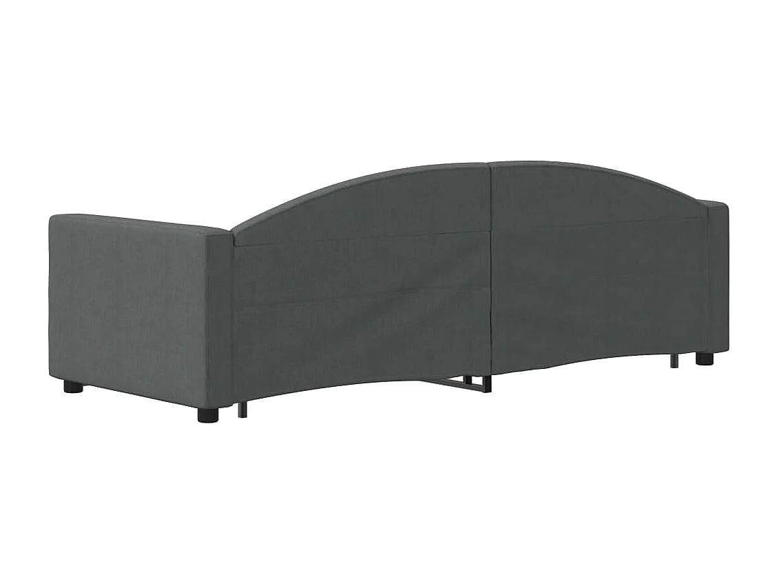 Tagesbett Ausziehbar,Ausziehbett mit Schubladen Dunkelgrau 80x200 cm Stoff -gkd66369