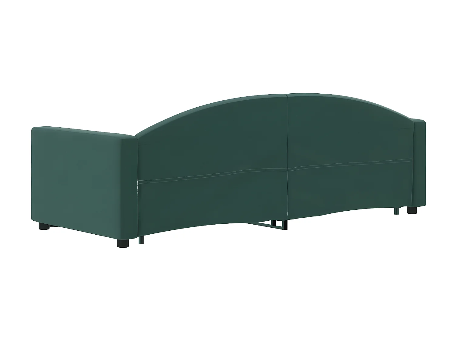 Cama dupla e gavetas 80x200cm veludo verde-escuro PT770433