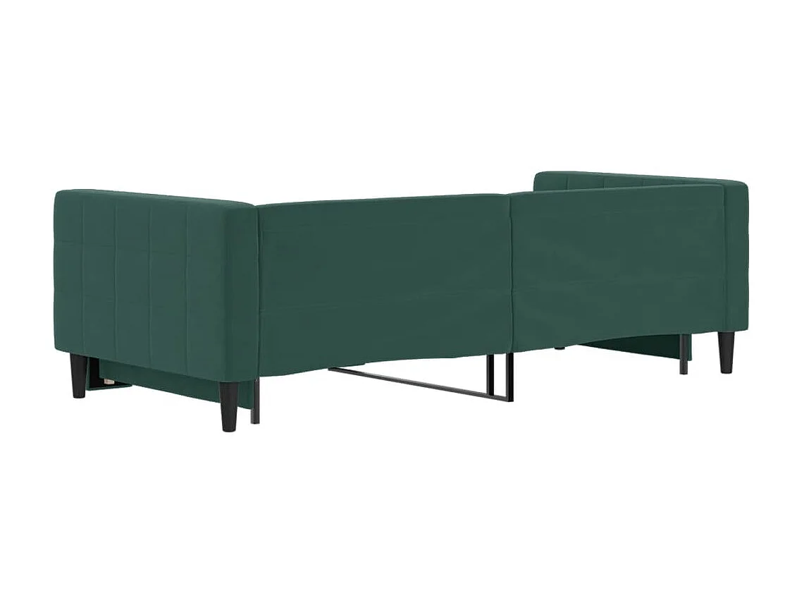 Cama nido - 90x200 cm terciopelo verde oscuro ES16675