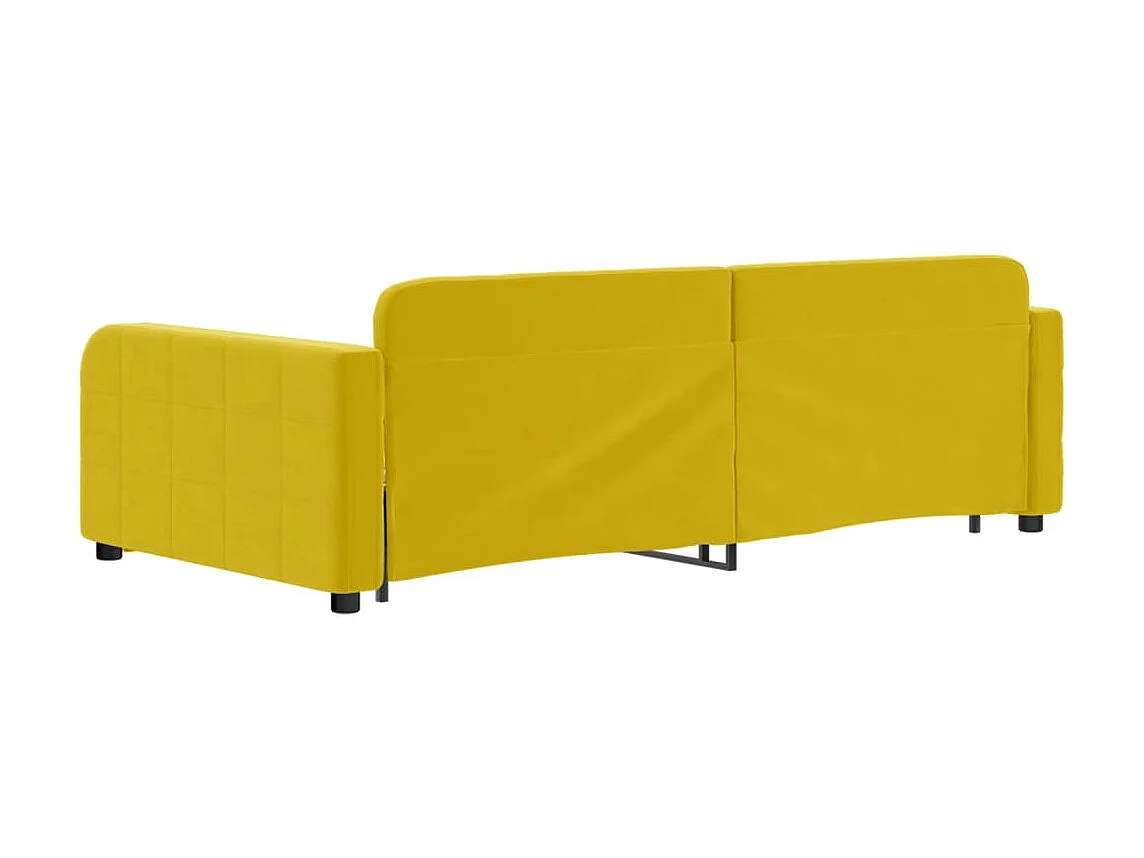 Cama nido - 100x200 cm terciopelo amarillo ES64793
