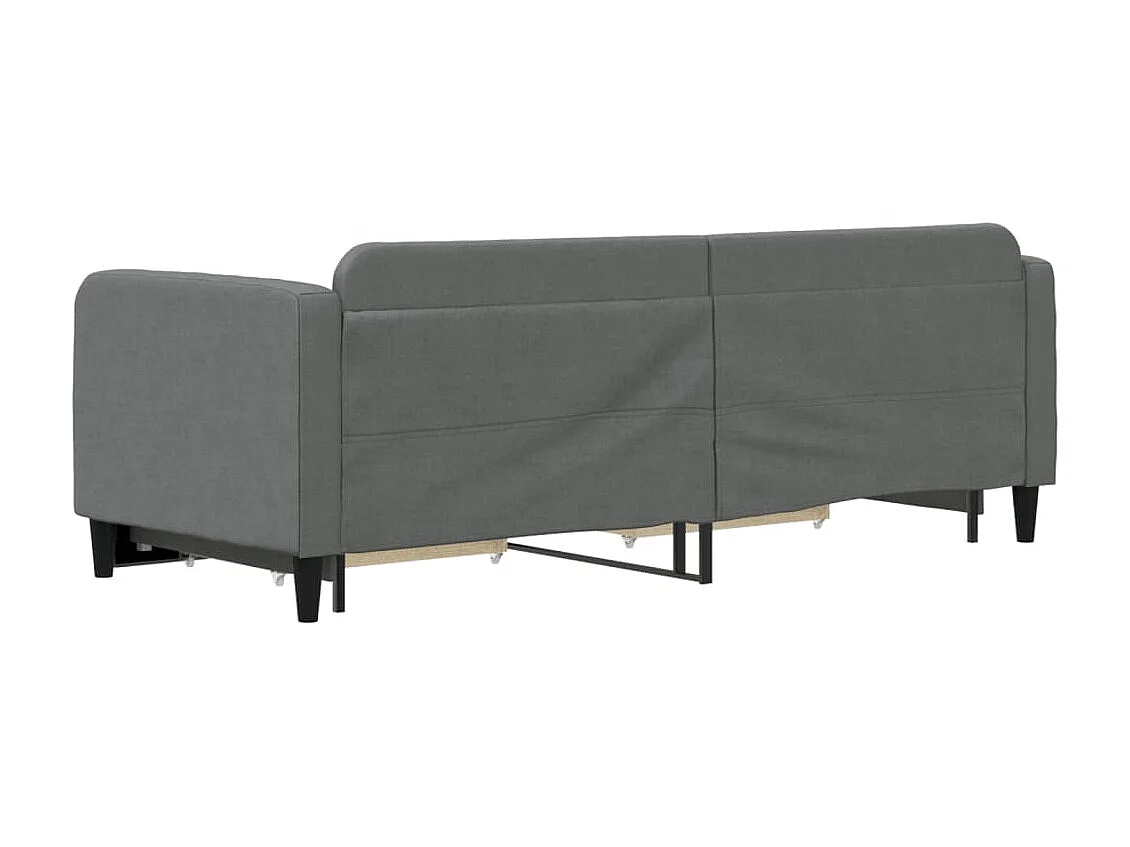 Tagesbett Ausziehbar,Ausziehbett mit Schubladen Dunkelgrau 80x200 cm Stoff -gkd28165