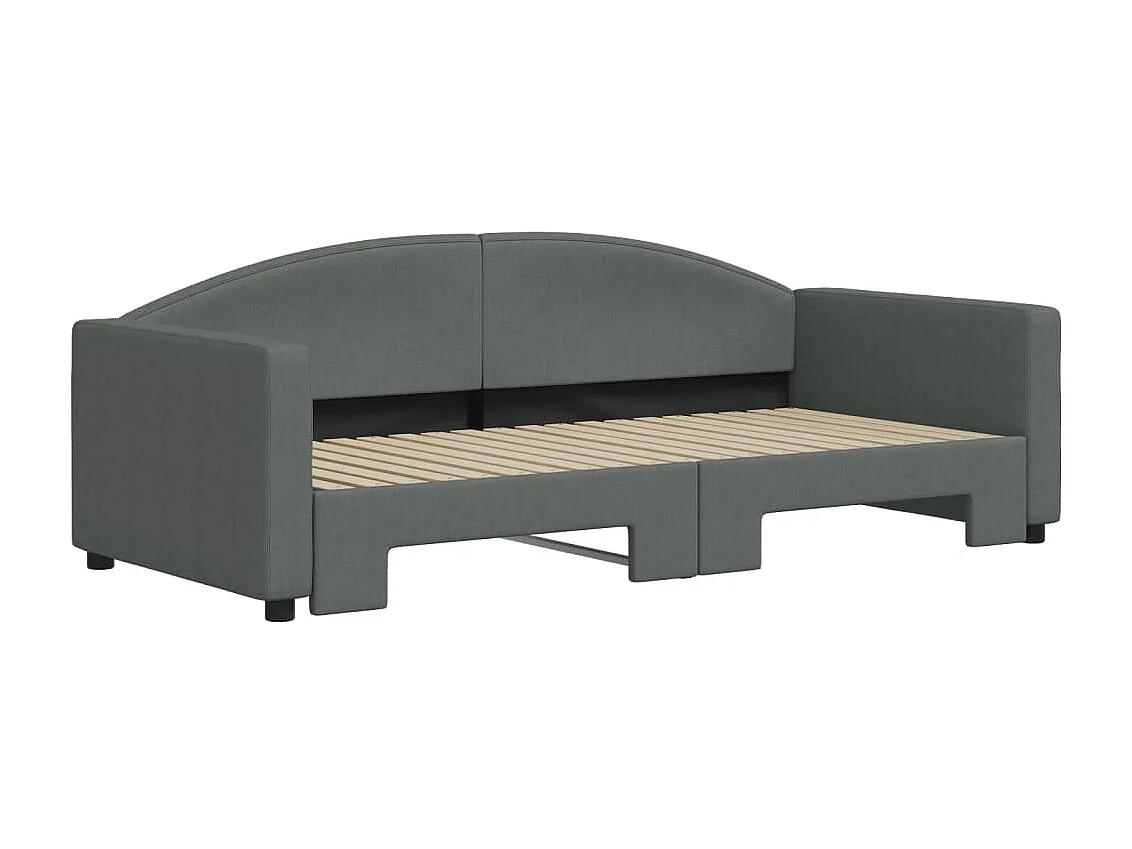 Cama nido - 90x190 cm tela gris oscuro ES21445