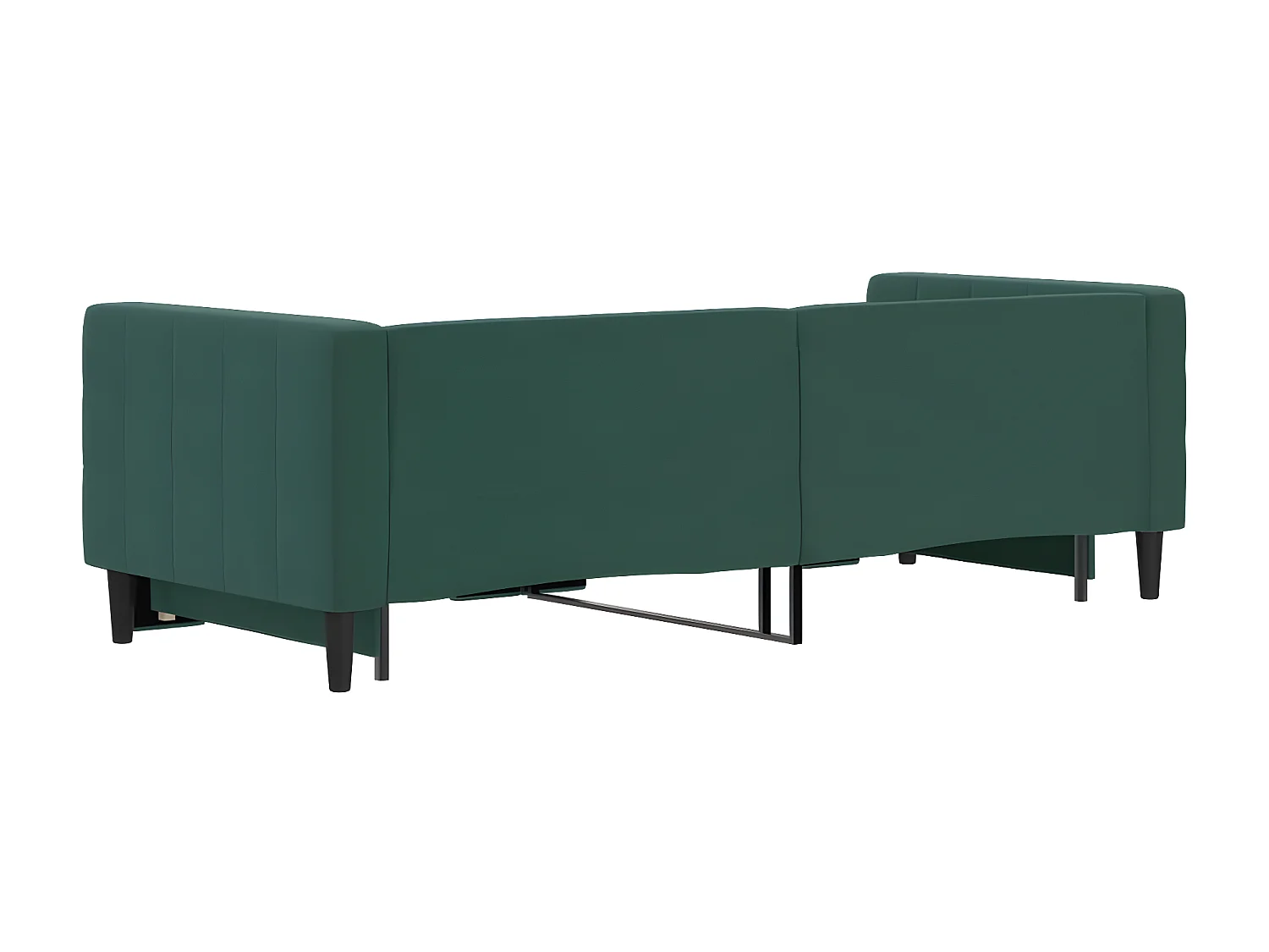 Sofá-cama 80x200 cm com gavetão veludo verde-escuro PT524243