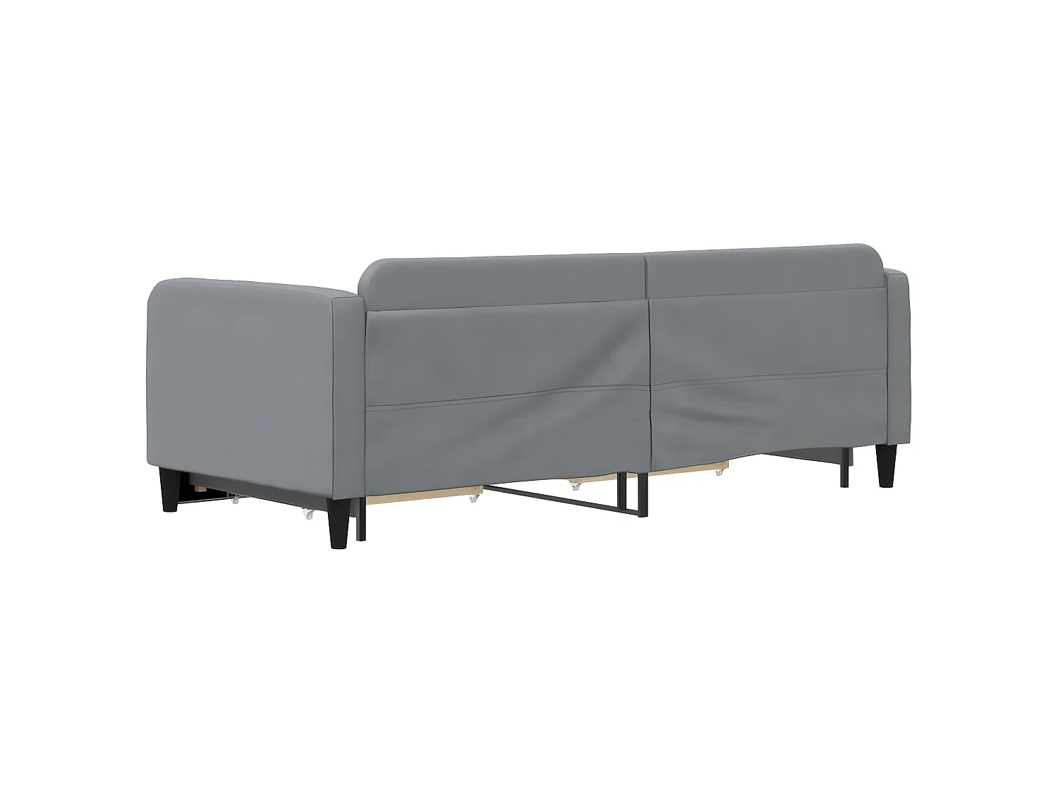 Cama nido - 90x190 cm con cajones tela gris claro ES57620