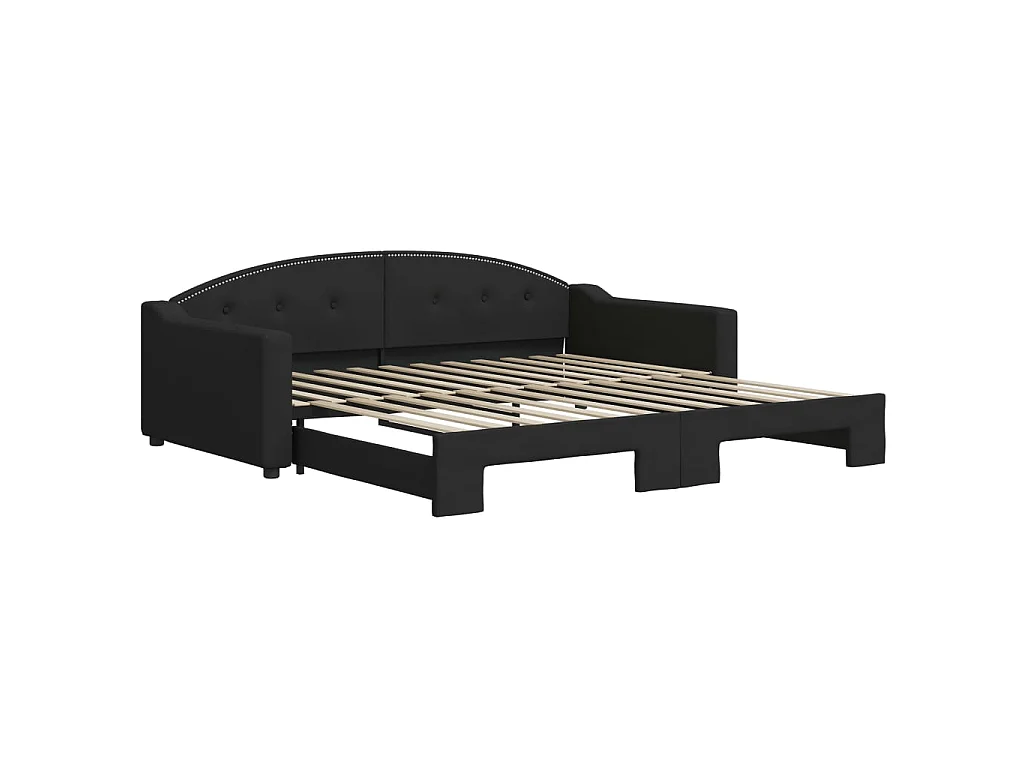 Cama nido - 100x200 cm tela negro ES92195