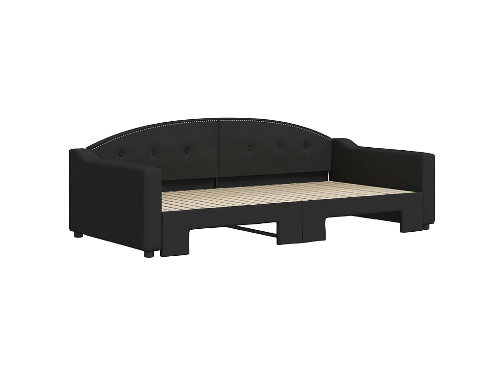 Cama nido - 100x200 cm tela negro ES92195