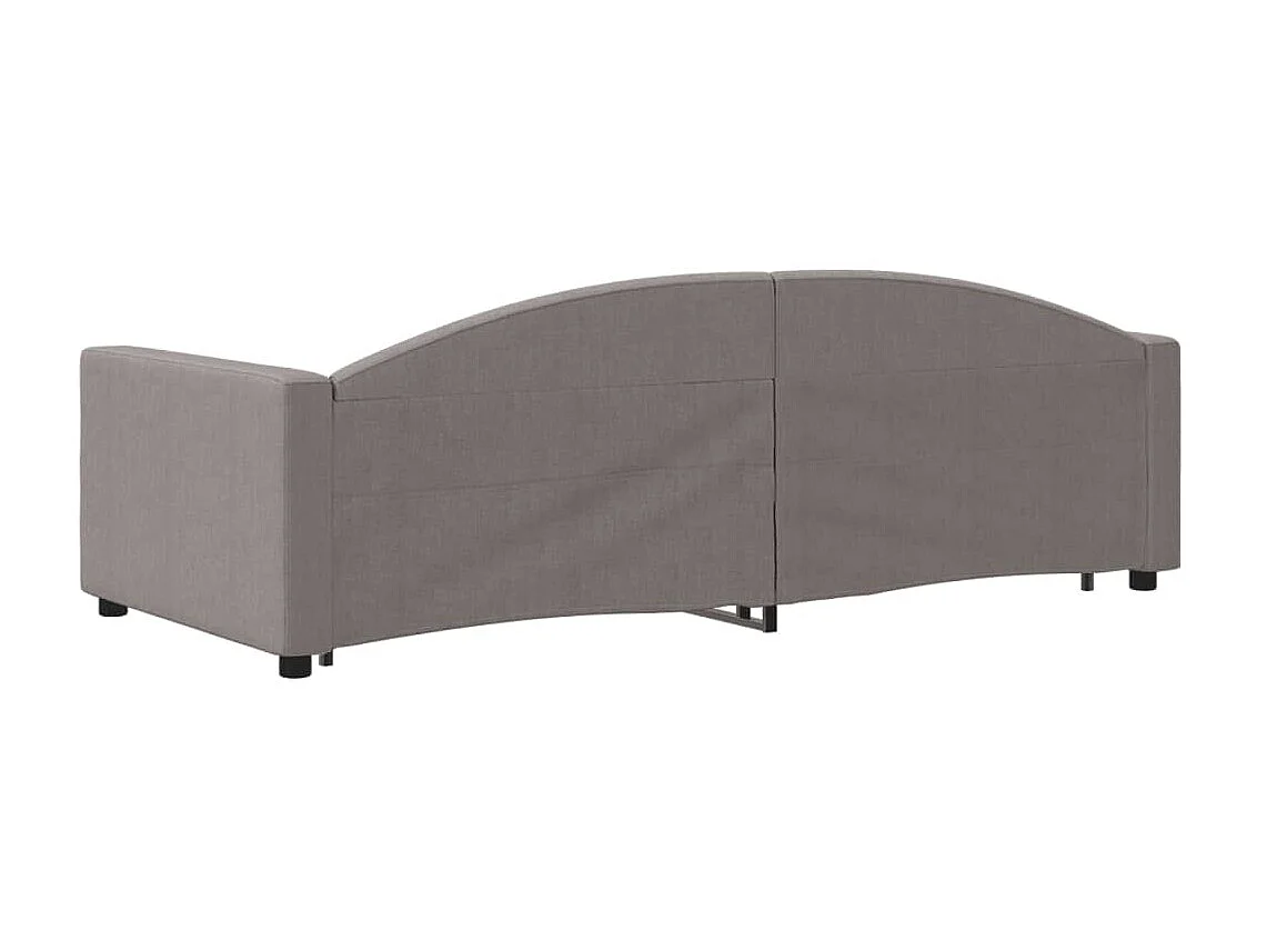 Cama nido con cajones tela gris taupe 90x200 cm ES465829