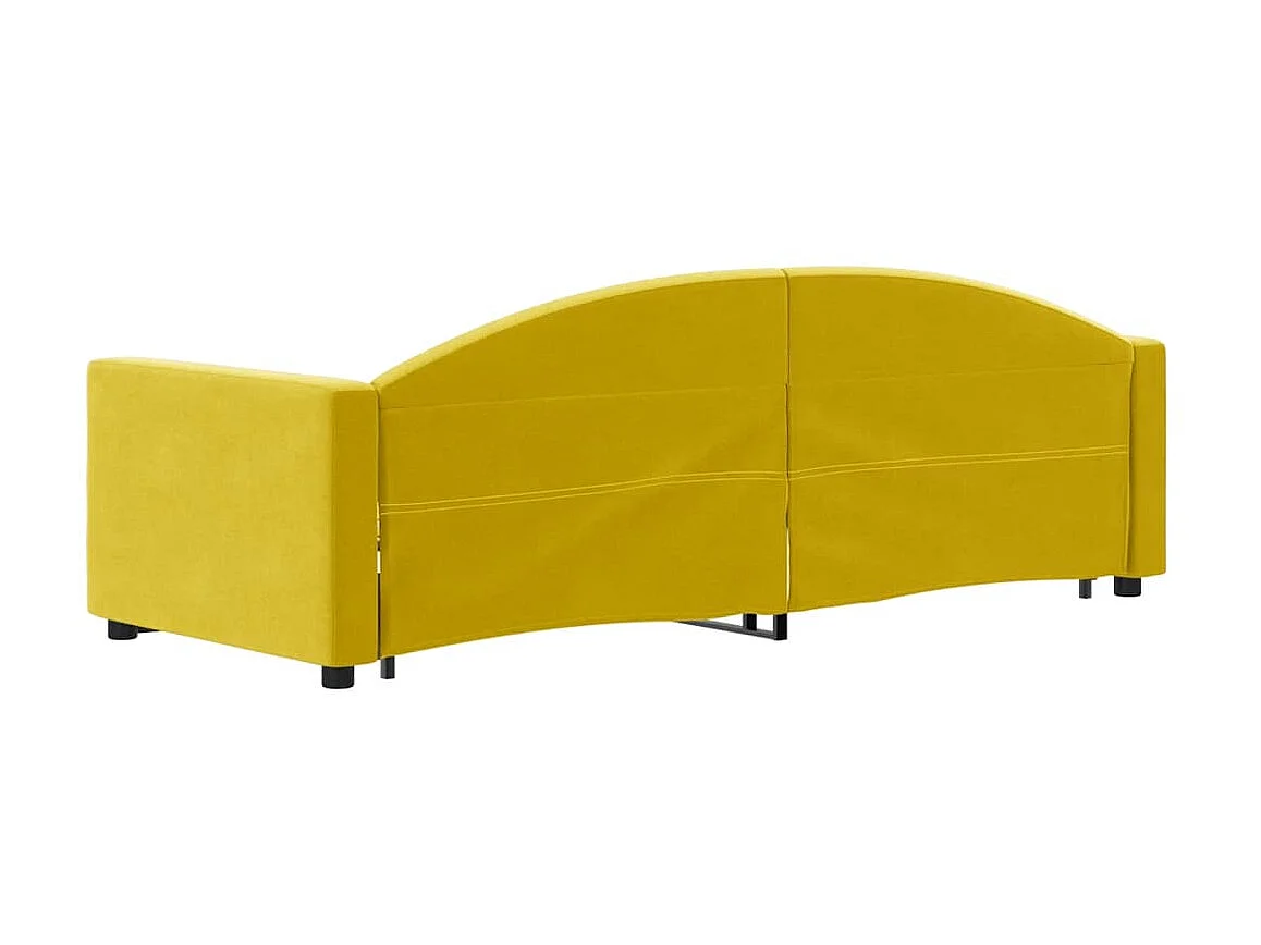 Cama nido - 80x200 cm terciopelo amarillo ES77793