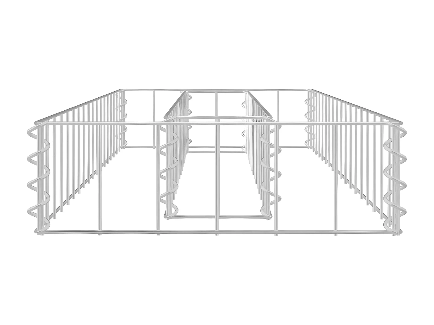 Arriate de gaviones de acero galvanizado 90x30x10 cm ES52156