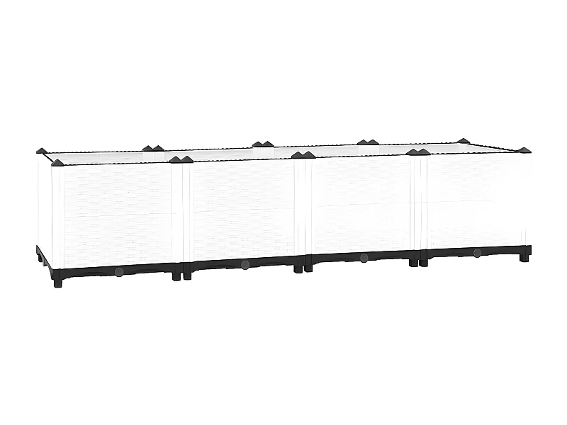 Jardinera polipropileno 160x40x38 cm ES24076