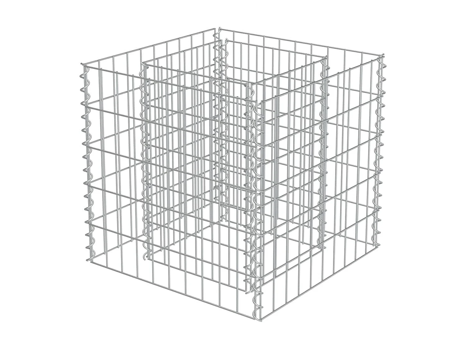 Arriate de gaviones de acero 50x50x50 cm ES13642