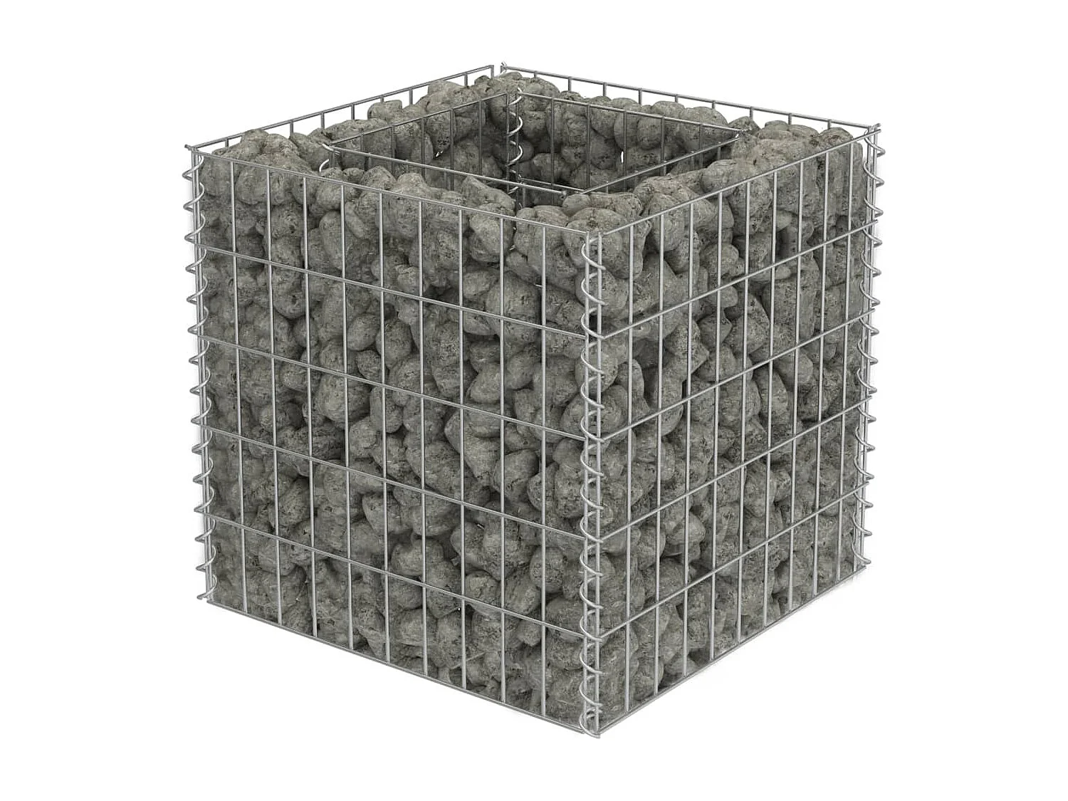 Lit surélevé à gabion Acier galvanisé 50x50x50 cm WVGQ4447