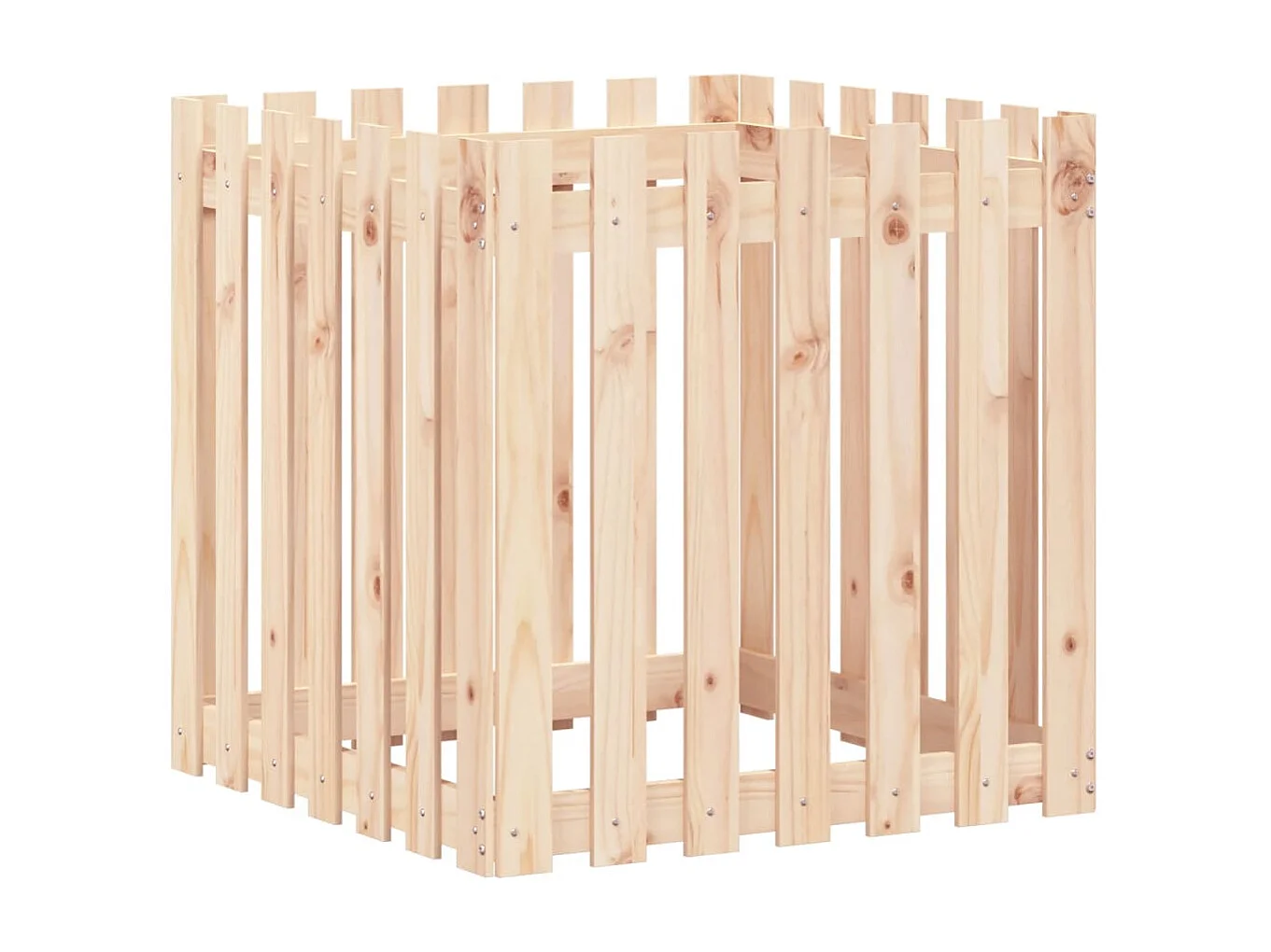 Vaso de jardim c/ design de cerca 70x70x70 cm pinho maciço PT772754