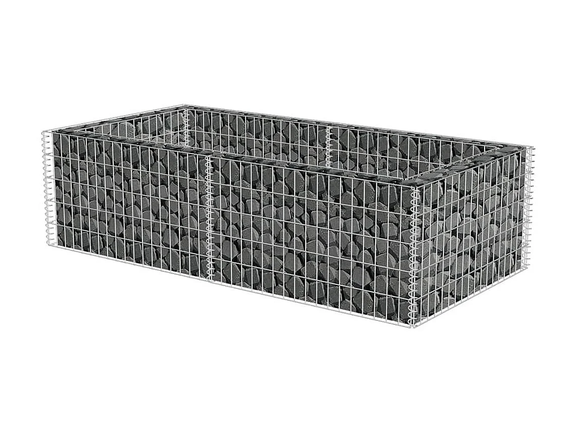 Jardinière à gabion Acier galvanisé 180 x 90 x 50 cm WVGQ1866