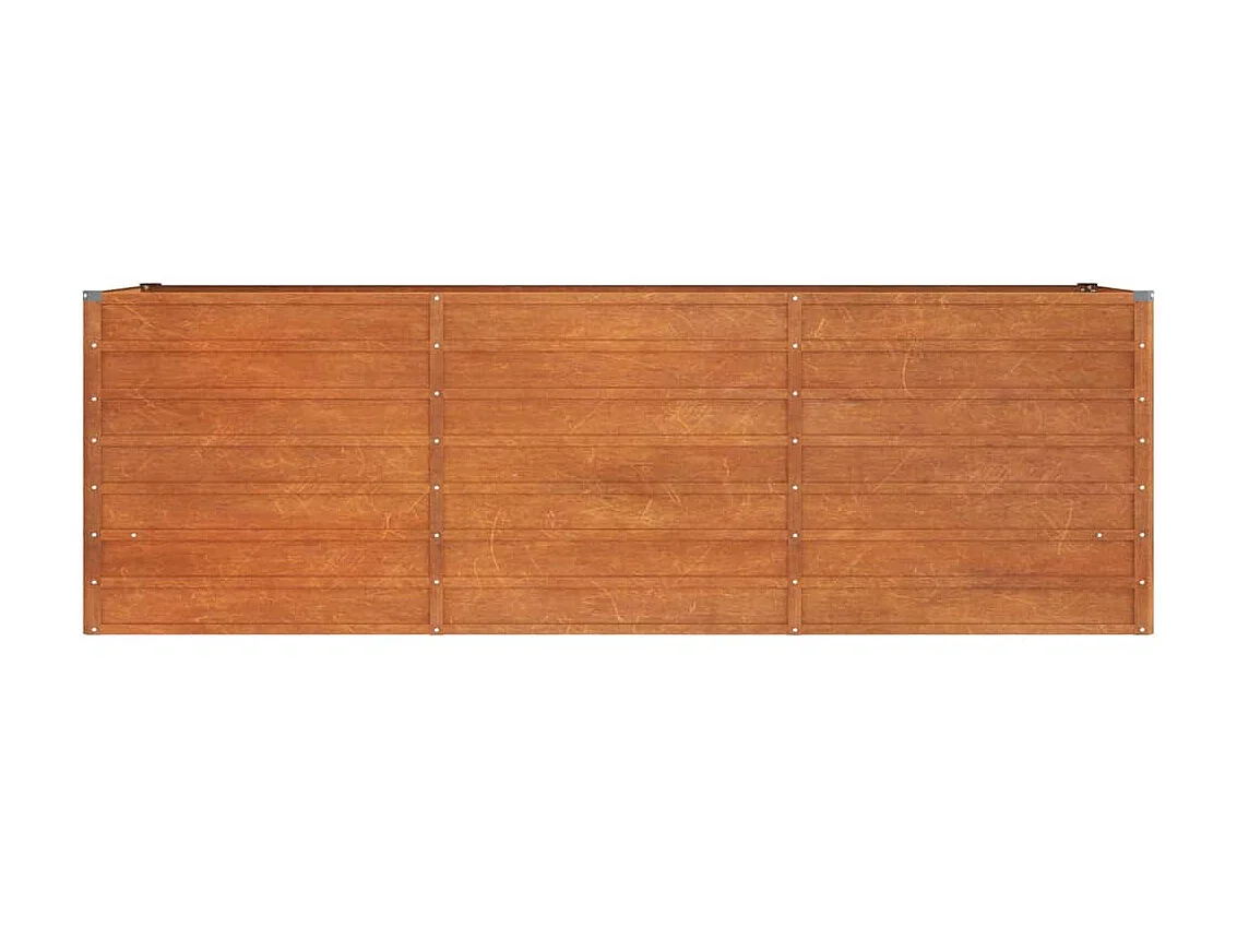 Jardinera oxidado de acero corten 240x80x77 cm ES19208