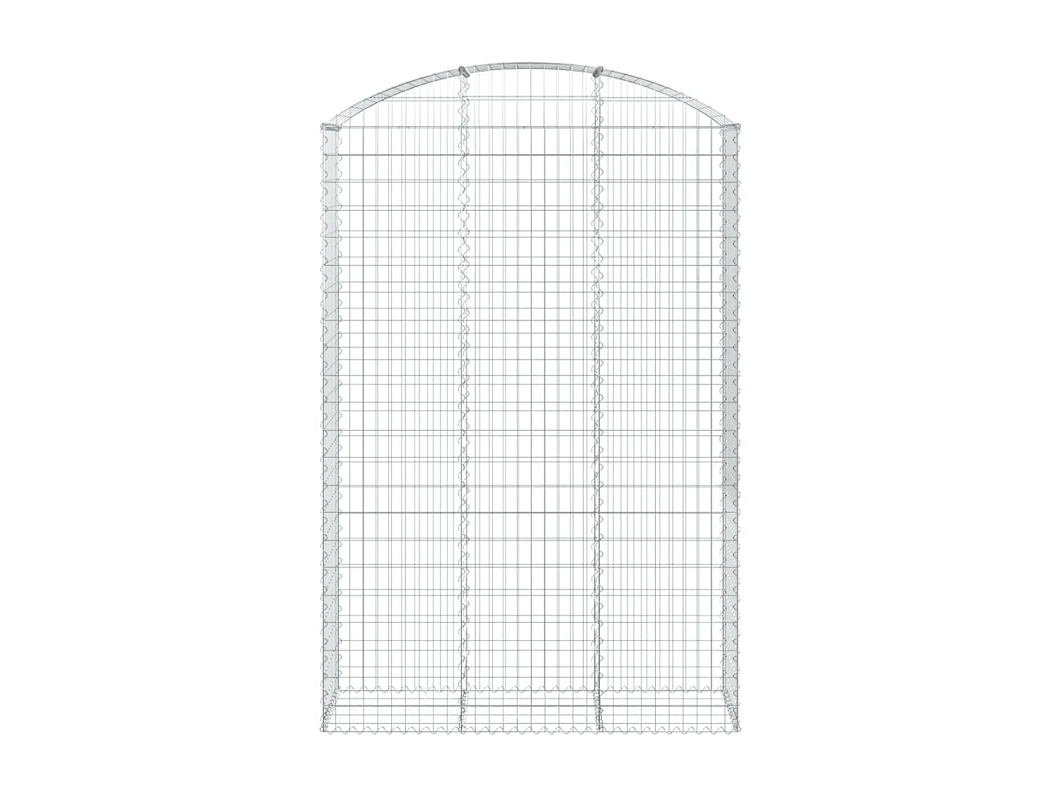 Panier de gabions arqué 150x50x220/240 cm Fer galvanisé WVGQ3802